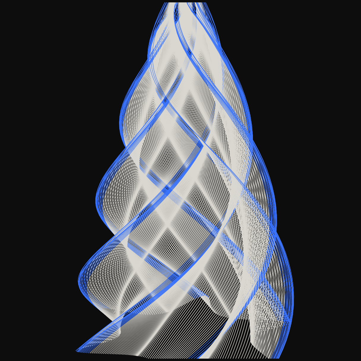 Recursive branching structure generated parametrically in Grasshopper