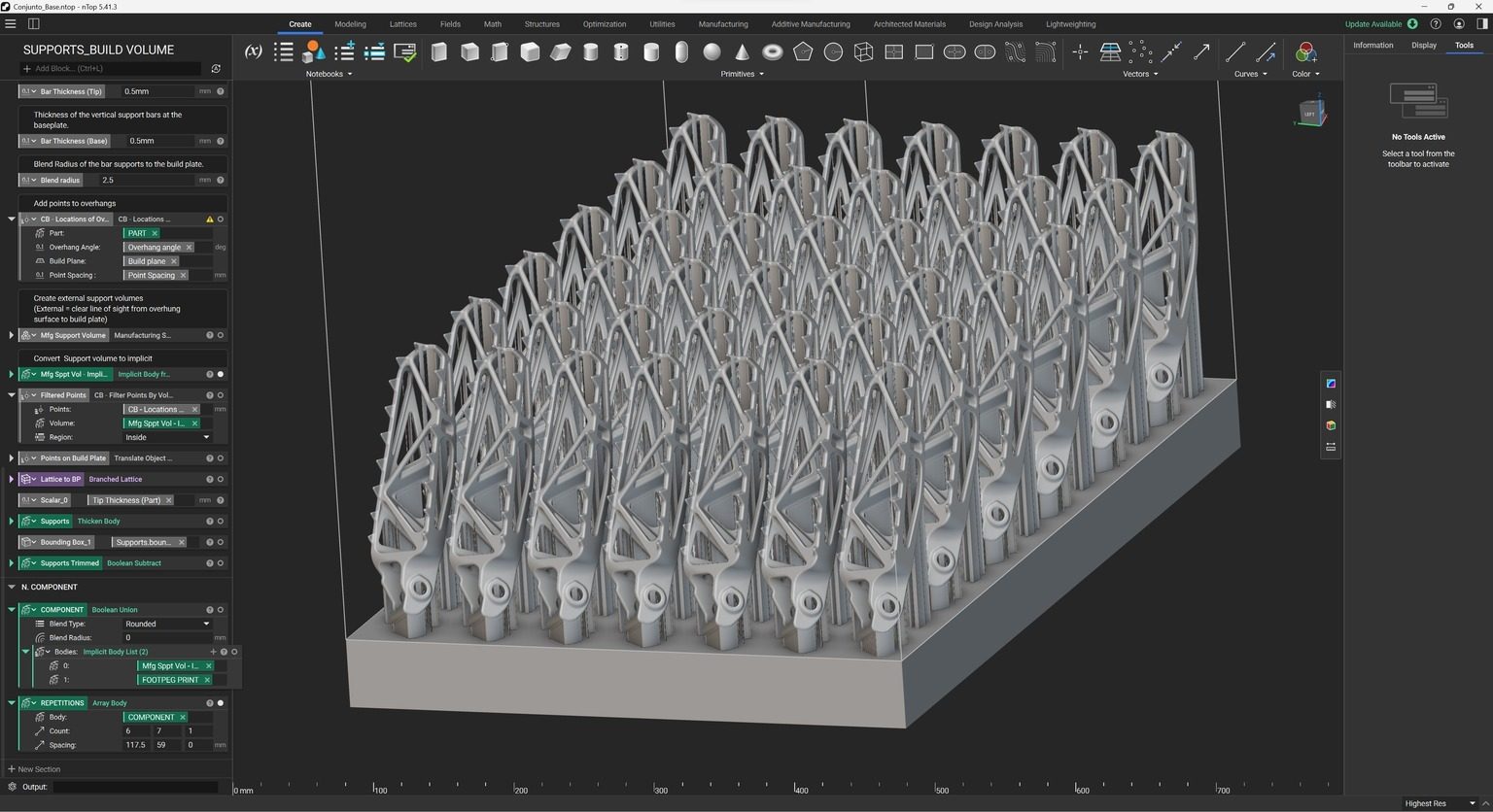 nTop build volume study