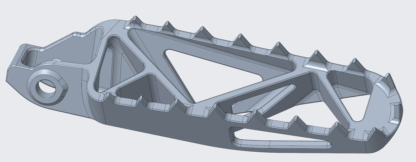 Final CAD footpeg geometry