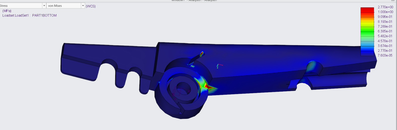 Overall finite element analysis of the grafting tool