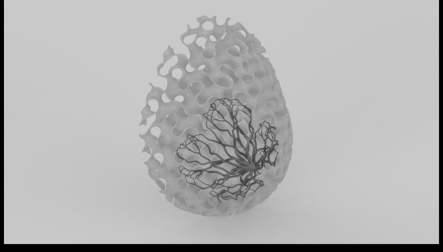 Transparent render showing internal tree structure