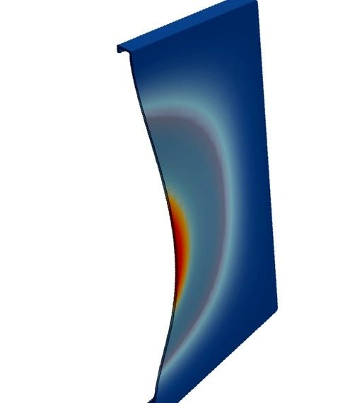 600 N buckling simulation